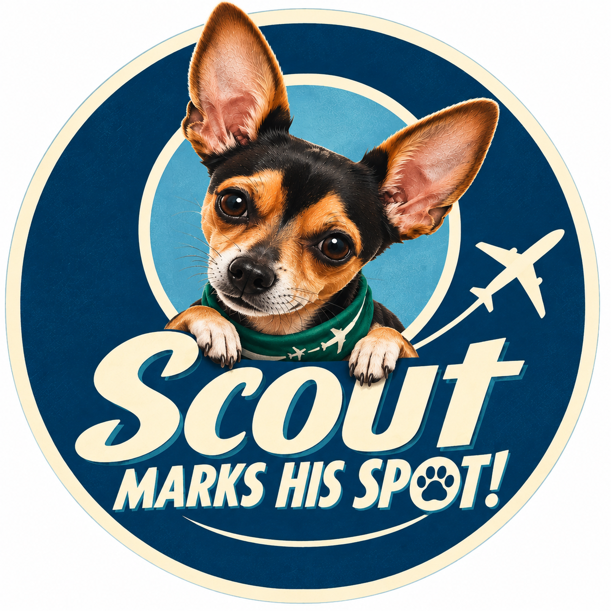 Scout Marks His Spot! circular logo